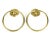 Metal Mid-Century Modern Gold Brass Wall Towel Holder Ring - Set of 2 For Sale - Image 7 of 7
