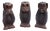 Wooden Carved Dont Speak, Dont Hear, Dont See Monkey Figurines, 1960s, Set of 3 For Sale