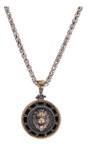Majestic Lion Black Diamond Necklace