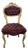 Vintage French Provincial Tufted Accent Chair For Sale