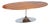 Bauhaus Oval Walnut and Chrome-Plated Steel Table by Kovona, Czechoslovakia, 1960s For Sale