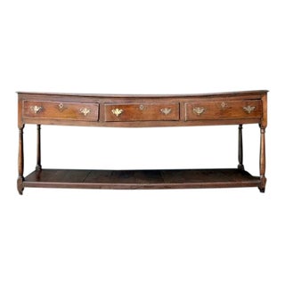 Vintage 18th Century Distressed Plank Console Table For Sale