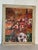 Red Vintage Abstract Cityscape Oil on Canvas Signed Artist For Sale - Image 8 of 14