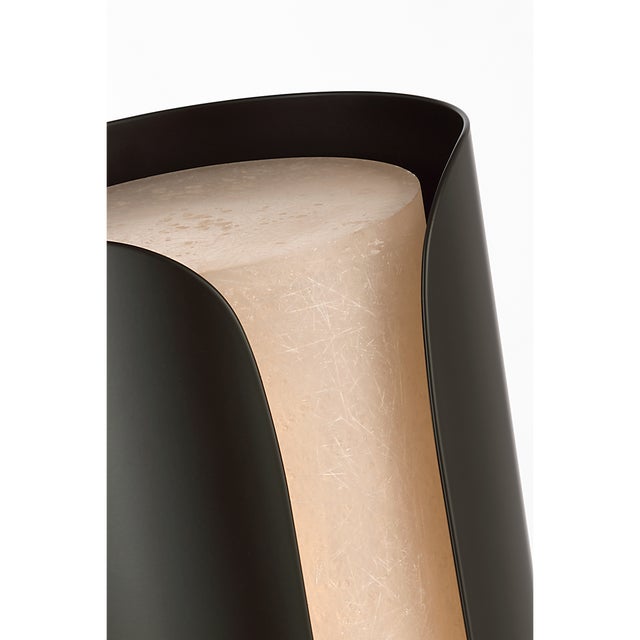 Anne-Marie Barton for Visual Comfort Signature Armise 29" Sconce in Matte Carbon with Nova Frost For Sale In Houston - Image 6 of 9