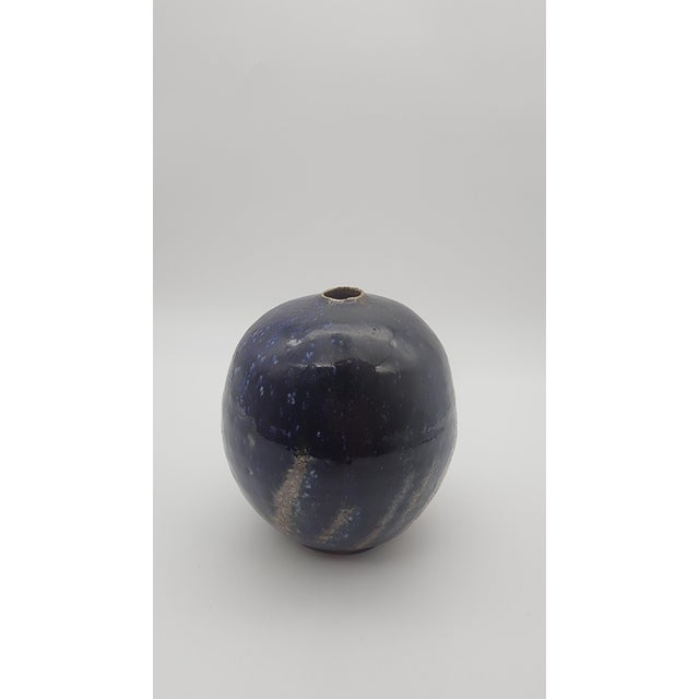 Mid 20th Century Studio Pottery Drip Glaze Weed Pot For Sale - Image 13 of 14