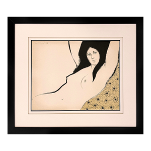 Colleen Browning, Odalisque, Rare Hand Signed Lithograph, Edition of 100, Framed, 1971