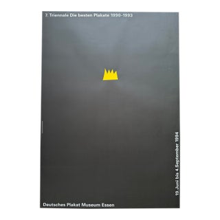 Hans Günter Schmitz, 7. Triennale Die Besten Plakate 1990–1993, Deutsches Plakat Museum Essen, 1994, Original Vintage Exhibition Poster, For Sale