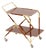 Mid-Century Brass and Wood Bar Cart by Cesare Lacca, Italy, 1950s For Sale