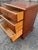 Brown Pair of Vintage Georgian Style Cherry Wood 3 Drawer Nightstands or Bedside Tables For Sale - Image 8 of 14