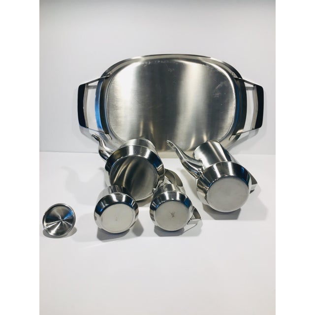1970s Oneida Stainless Steel Coffee and Tea Service Set of 5 Chairish