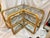 1970's Bielecky Brothers Wrapped Rattan and Glass Waterfall Corner Etagere For Sale In New York - Image 6 of 14