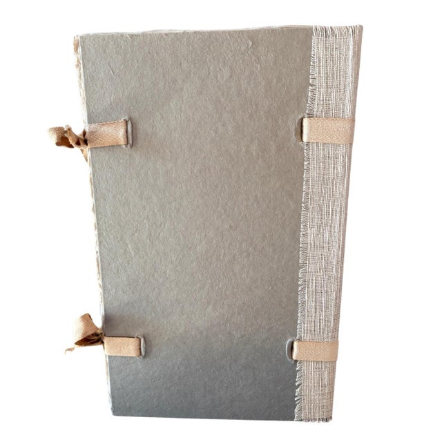 Tan Restoration Hardware Oversized 18th C French Handcrafted Journal Large Decorative Book For Sale - Image 8 of 12