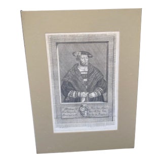 16th Century Engraving Reproduction of Wilhelm IV, Duke of Bavaria, by J. A. Zimmermann For Sale