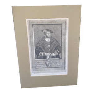 16th Century Engraving Reproduction of Wilhelm IV, Duke of Bavaria, by J. A. Zimmermann
