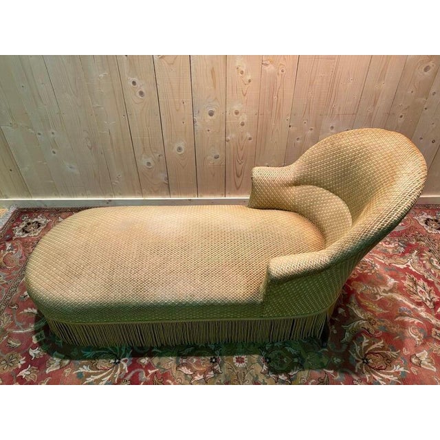 Napoleon III Style Velvet Daybed For Sale - Image 10 of 12