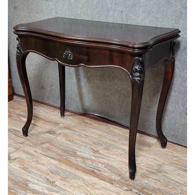 Louis XV Mahogany Games Table, 1850s For Sale - Image 5 of 6
