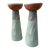 (Set of 2 ) Vohann of California Pottery Pastel Ceramic Candle Sticks For Sale