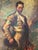 A framed mid-century print of the famous portrait of popular matador Antonio Fuentes made by Ricard Canals (1876-1931) in...