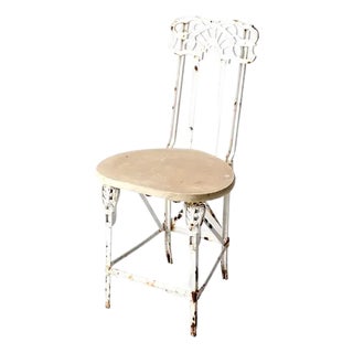 Antique Iron Garden Chair For Sale