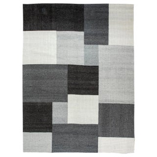 Modern Geometric Grey, White and Black Carpet by Doris Leslie Blau For Sale