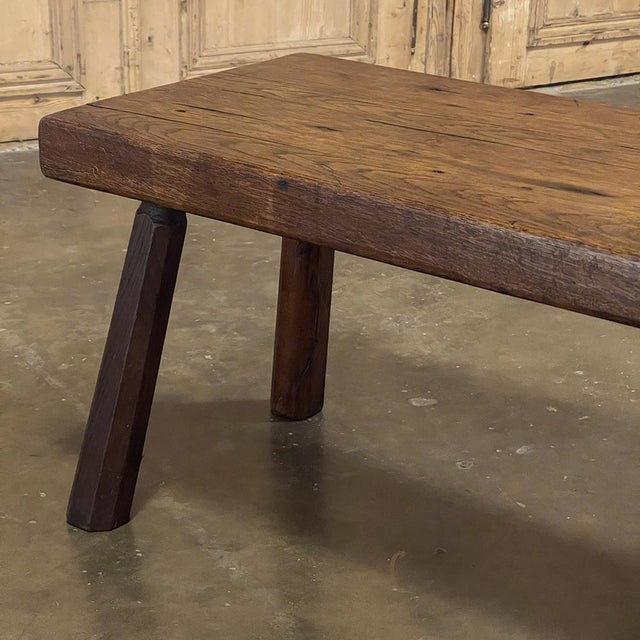 Antique Rustic Country French Plank Bench | Chairish