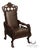 Exceptional 19th Century Anglo-Indian / Burmese Colonial Figural Carved Hardwood Throne Armchair For Sale