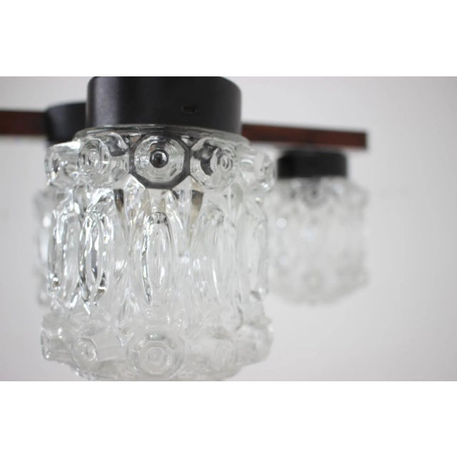 Vintage Glass Chandelier, 1970s For Sale - Image 6 of 11