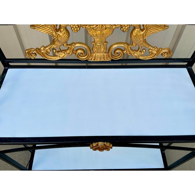 Italian Neo-Classical Style Cast Aluminum Console Table / Server / Etagere Pair Available For Sale - Image 4 of 6