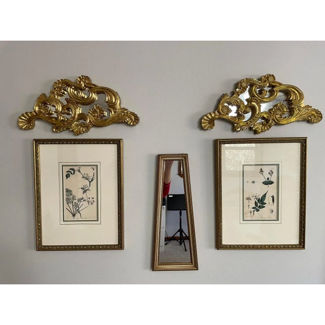 Vintage Gilded Decorative Scroll Mirror Wall Swags - a Pair For Sale - Image 12 of 12
