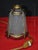 Art Nouveau Bronze Figural Table Lamp with Curved Glass Shade attributed to Luca Madrassi, 1920s For Sale - Image 12 of 16