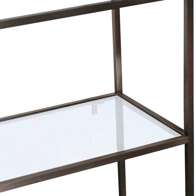 Restoration Hardware Modern Glass and Metal Etagere Chairish