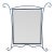 Silver Steel Rod Metal Wall Mirror For Sale