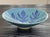 Vintage Blue Leaf Pottery Bowl For Sale - Image 4 of 10