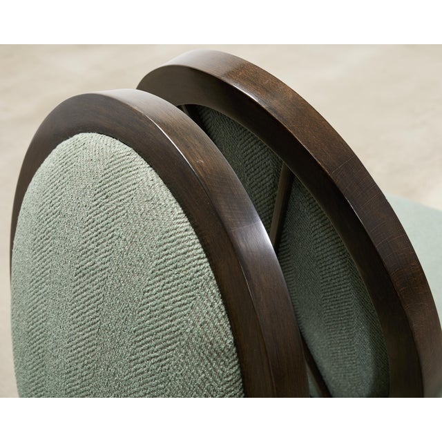 Set of Six Barbara Barry for Baker Oval X-Back Dining Chairs For Sale - Image 12 of 16