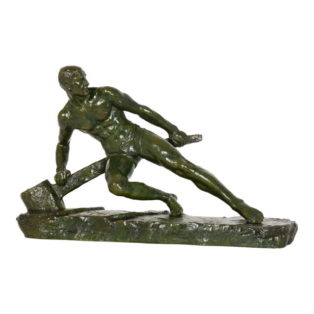 French Art Deco Bronze Sculpture “The Lock” by Pierre Le Faguays Ca. 1930 For Sale