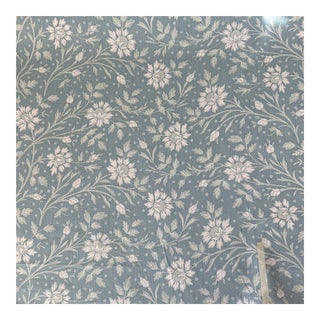 Brunschwig & Fils - Verrieres Print on Linen Fabric - Aqua 1 6/8 Yards For Sale