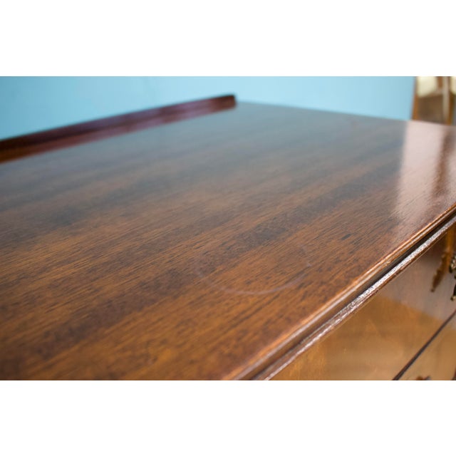 Brown Art Deco Walnut and Walnut Veneer Chest of Drawers from Beithcraft, 1950s For Sale - Image 8 of 10