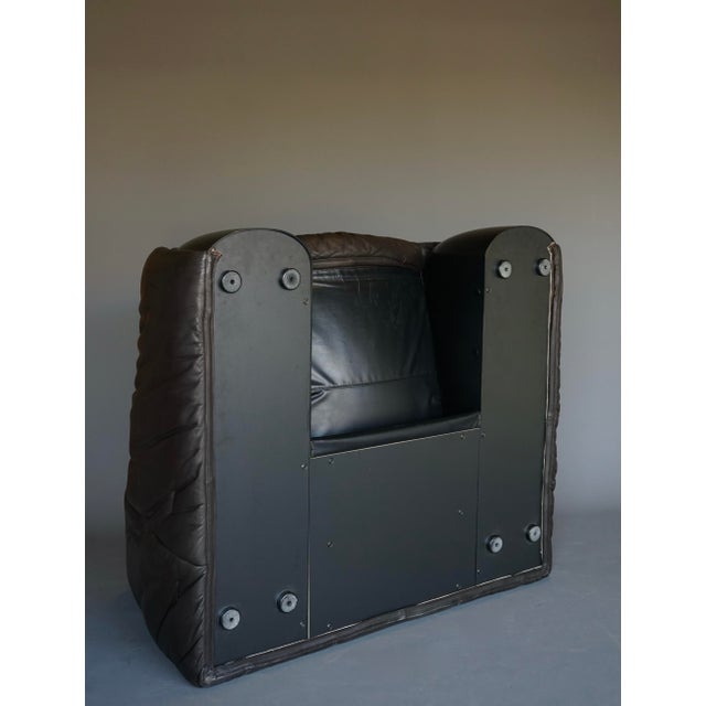 Amak Lounge Chair in Brown Leather by Annie Hieronimus for Cinna, 1980s For Sale - Image 14 of 18