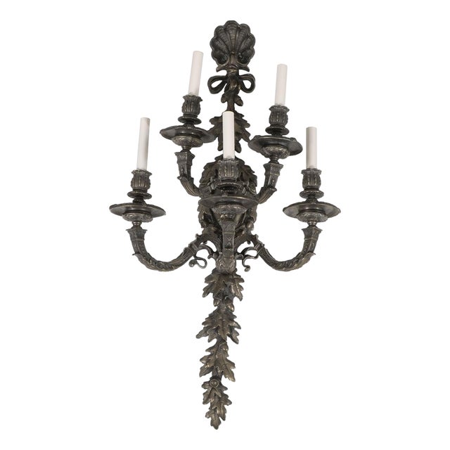 Large Napoleon III style bronze wall sconce For Sale