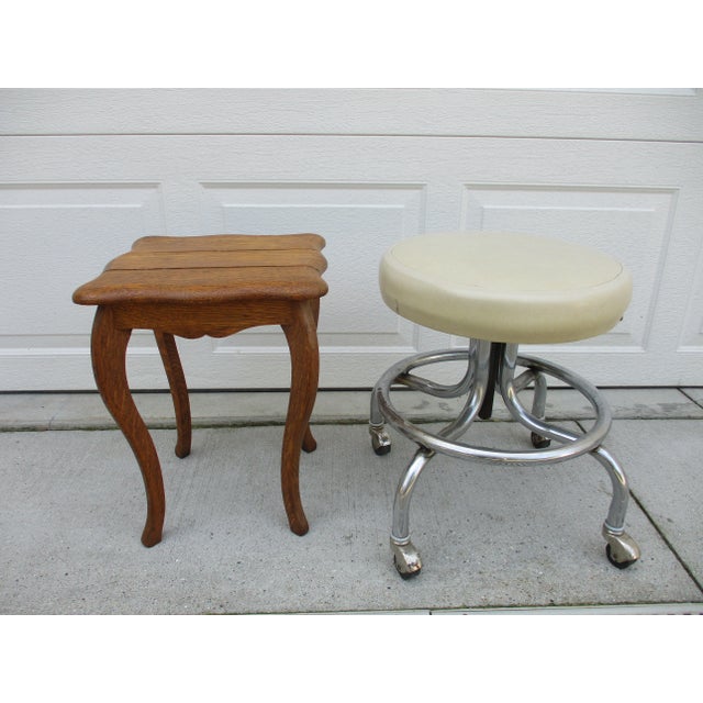 Square Antique Tiger Oak Plant Stand Low Side Table For Sale - Image 11 of 11