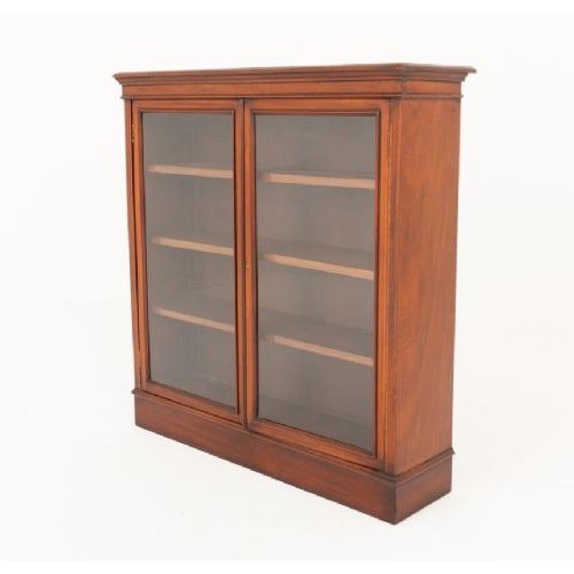 Sheraton Revival Bookcase in Glazed Mahogany, 1890s For Sale - Image 6 of 6