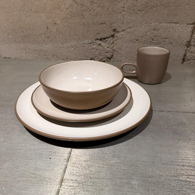 Brown Vintage 1960s Edith Heath Sausalito 4-Piece Stoneware Dinnerware Set Mid-Century For Sale - Image 8 of 9