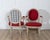 Red Pair of Swedish Gustavian Armchairs with Original Paint, circa 1820 For Sale - Image 8 of 14