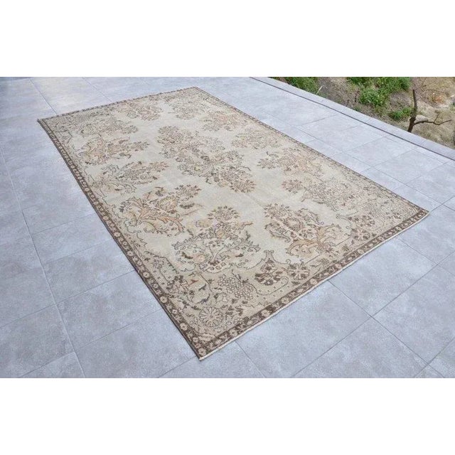 Art Deco 1960s Kurdish Handknotted Wool Area Rug For Sale - Image 3 of 11