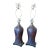 Cast Ceramic Lamps in Faux, Overlapping Leather Pattern - a Pair For Sale