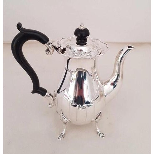 Arts and Crafts Sterling Silver Coffee Service from James Deakin & Sons, 1927, Set of 3 For Sale - Image 4 of 18