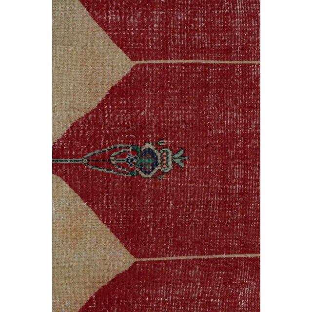 1950s Vintage Turkish Runner Rug in Red, Blue and Gold Patterns by Rug & Kilim For Sale - Image 5 of 7