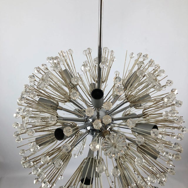 Mid-Century Modern Chrome and Glass Sputnik Chandelier by Emil Stejnar, 1970s For Sale - Image 3 of 13