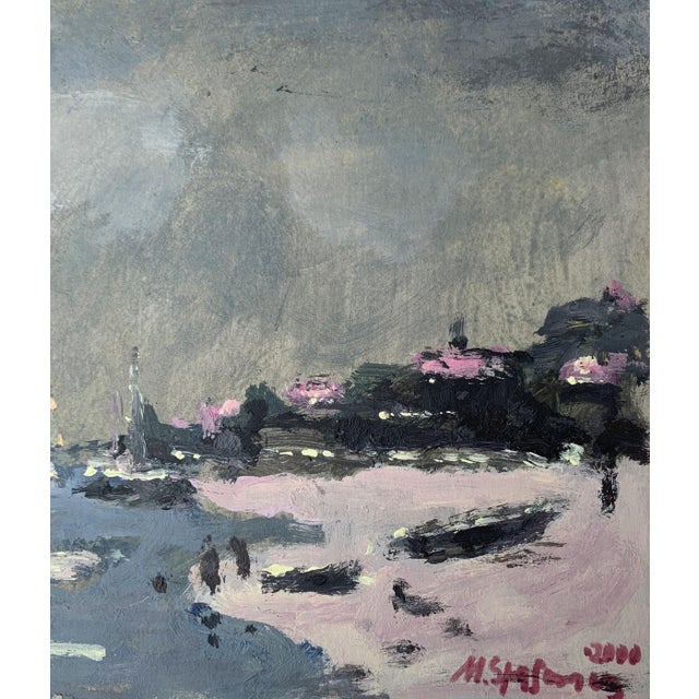 Magdalena Spasowicz, Nocturn, 2000, Oil on Cardboard For Sale - Image 4 of 5