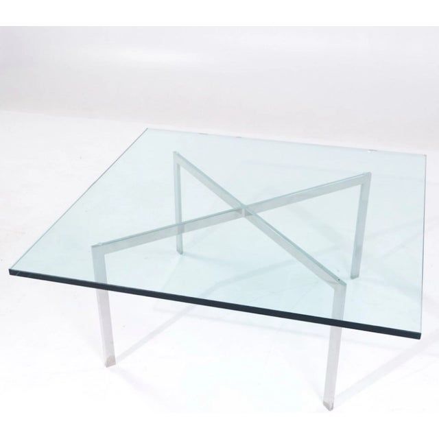 Knoll Authentic Mies Van Der Rohe for Knoll Barcelona Coffee Table Mid Century Modern Bauhaus For Sale - Image 4 of 5
